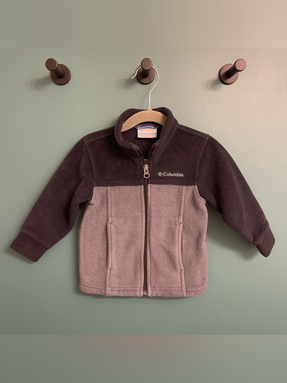 Columbia Kids Two-Tone Fleece Jacket - Black & Gray